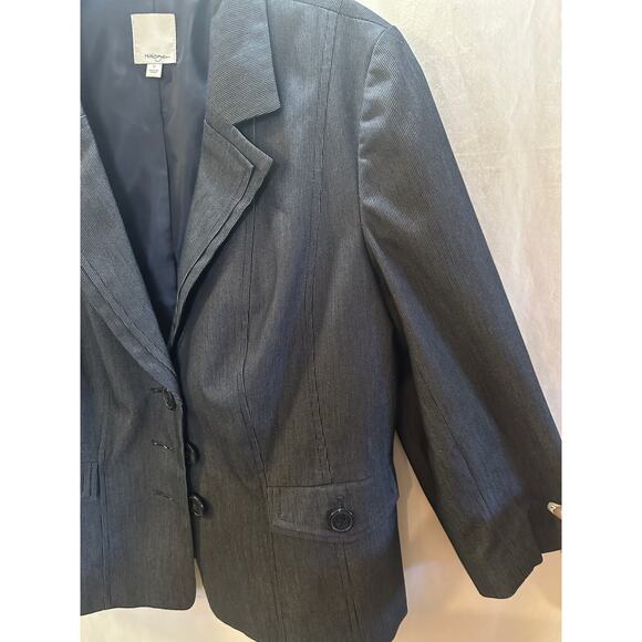 Halogen Women’s Pinstripe Blazer Jacket – Size 12 – Gray Tailored Street-Style - Picture 4 of 9
